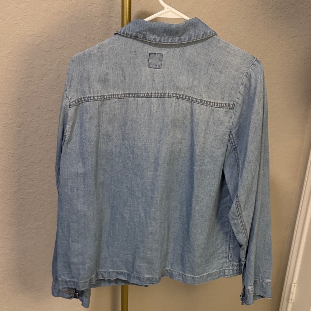 J. Jill Light Blue Jean Jacket - Picture 5 of 6